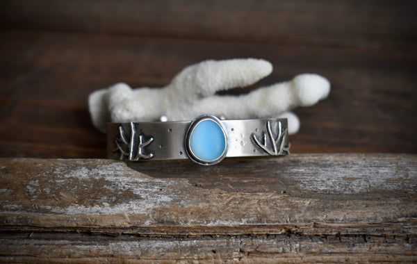 Sea Glass Coral Cuff