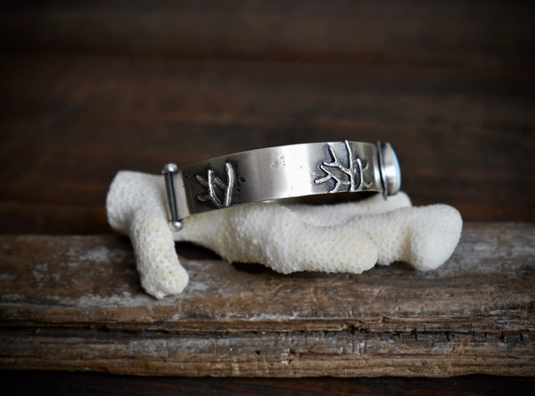 Sea Glass Coral Cuff