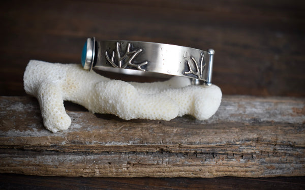 Sea Glass Coral Cuff