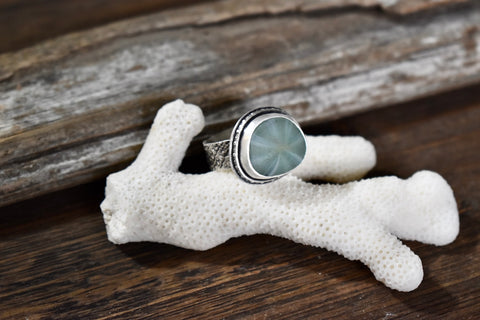 Sea Glass Urchin Ring